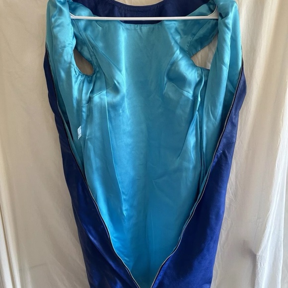 Gomez Gracia Leather Dress Women’s Size 8 Blue - Picture 10 of 12